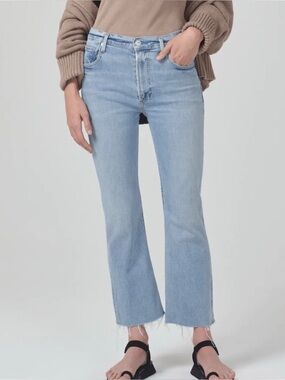 Citizens of humanity isola mid rise slight bootcut cropped jeans size 25 lyric